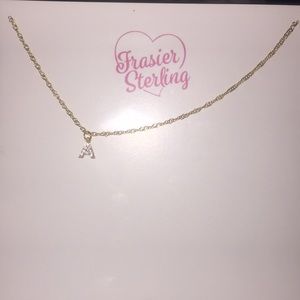 Frasier sterling “a” necklace